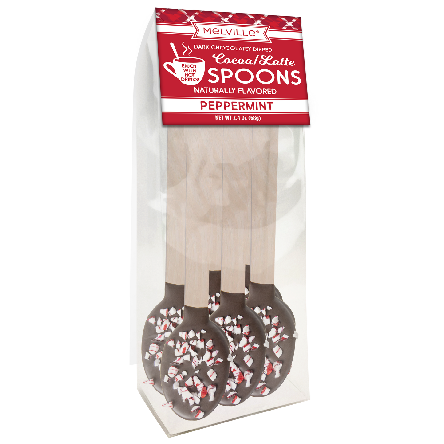 Peppermint Dark Chocolatey-Dipped Spoons
