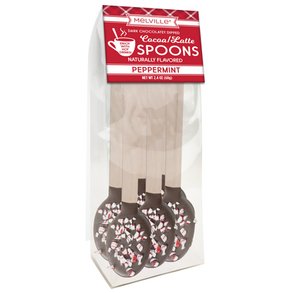 Peppermint Dark Chocolatey-Dipped Spoons
