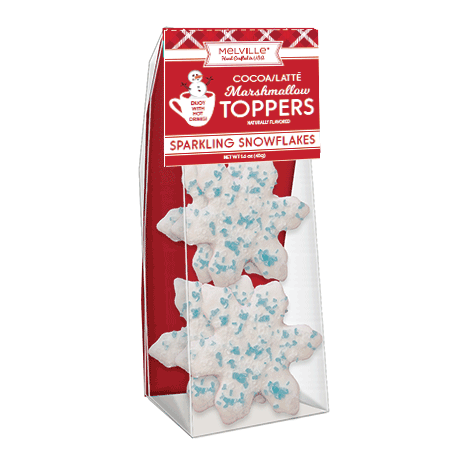 Blue Crystal Sugar Marshmallow Toppers - 4ct Gusset Bag