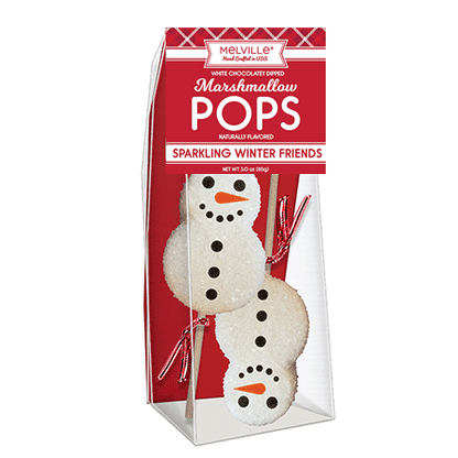 Sugar Crystal Snowman Marshmallow Pops