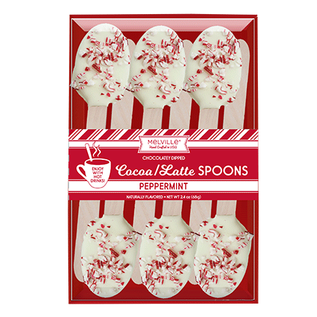 Peppermint White Chocolatey Dipped Spoons