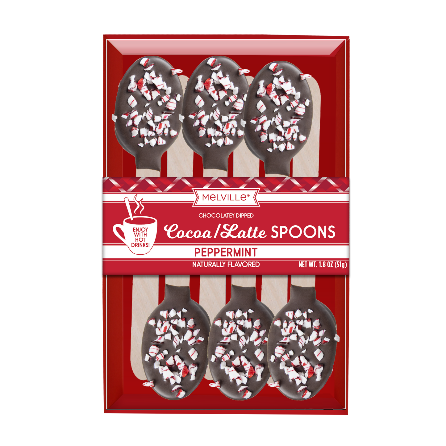 Peppermint Dark Chocolatey-Dipped Spoons