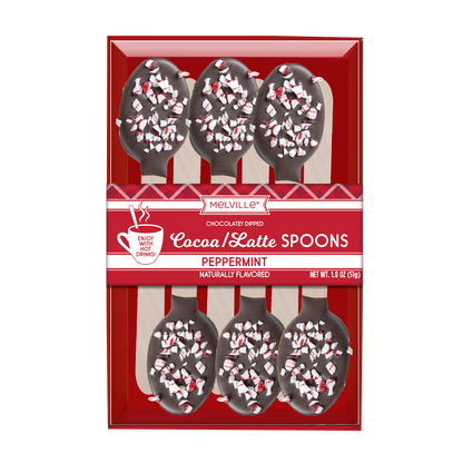Peppermint Dark Chocolatey-Dipped Spoons