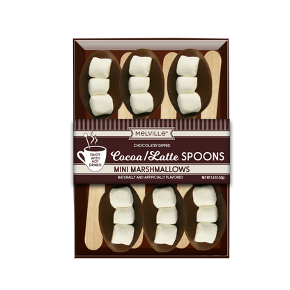 Mini Marshmallow Milk Chocolatey-Dipped Spoons
