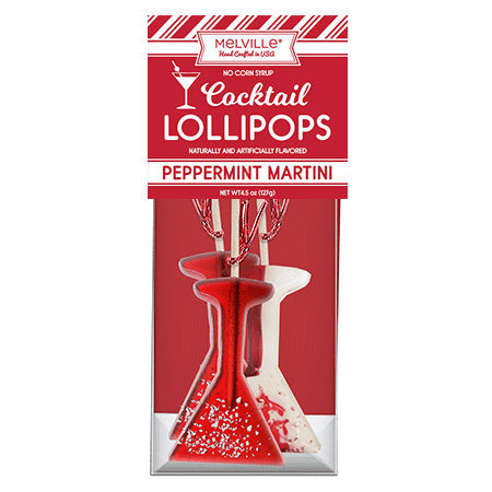 Peppermint Martini Lollipops - Red & Swirl