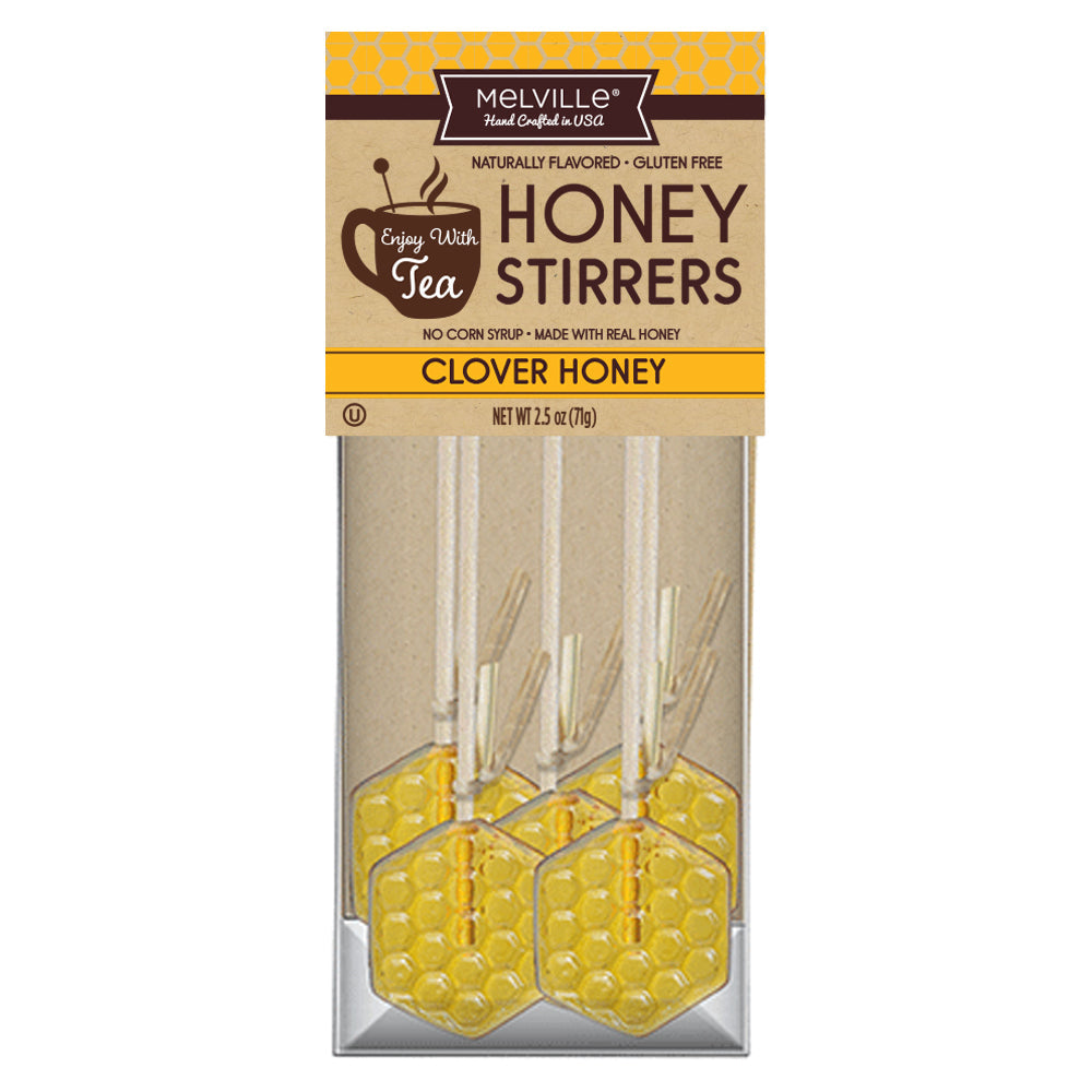 Honey Dippers & Stirrers - 5ct Gusset Bag - Honeycomb
