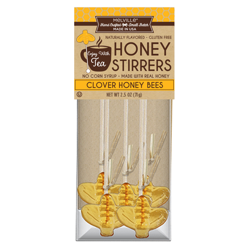 Honey Dippers & Stirrers - 5ct Gusset Bag - Honey Bee Clover