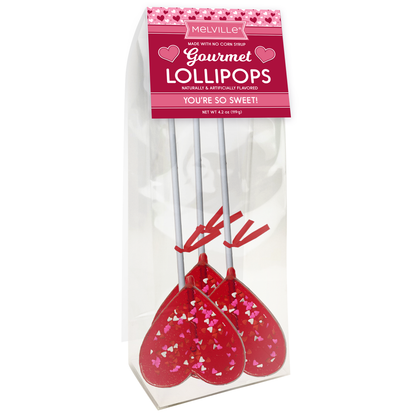 Confetti Heart Lollipops - Assorted