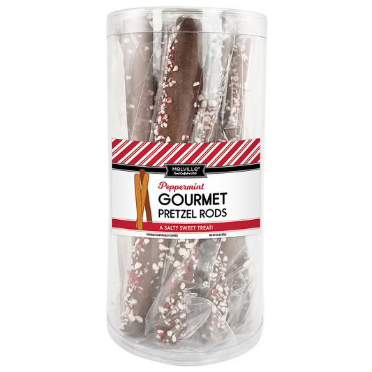 Chocolatey Dipped Pretzel Rods - Peppermint