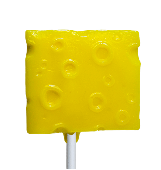 Cheese Wedge Hard Candy Lollipop