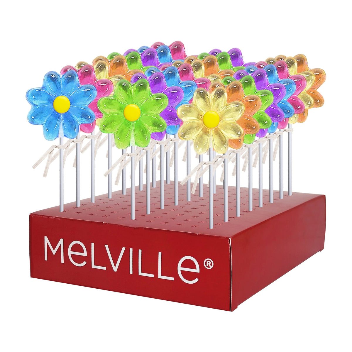 Mini Daisy Lollipops - Assorted - Display Stand