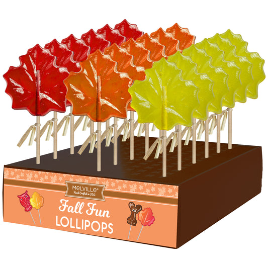 Autumn Leaf Lollipops - Assorted 3