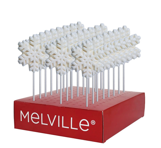 Icon White Snowflake Lollipops - Display Stand