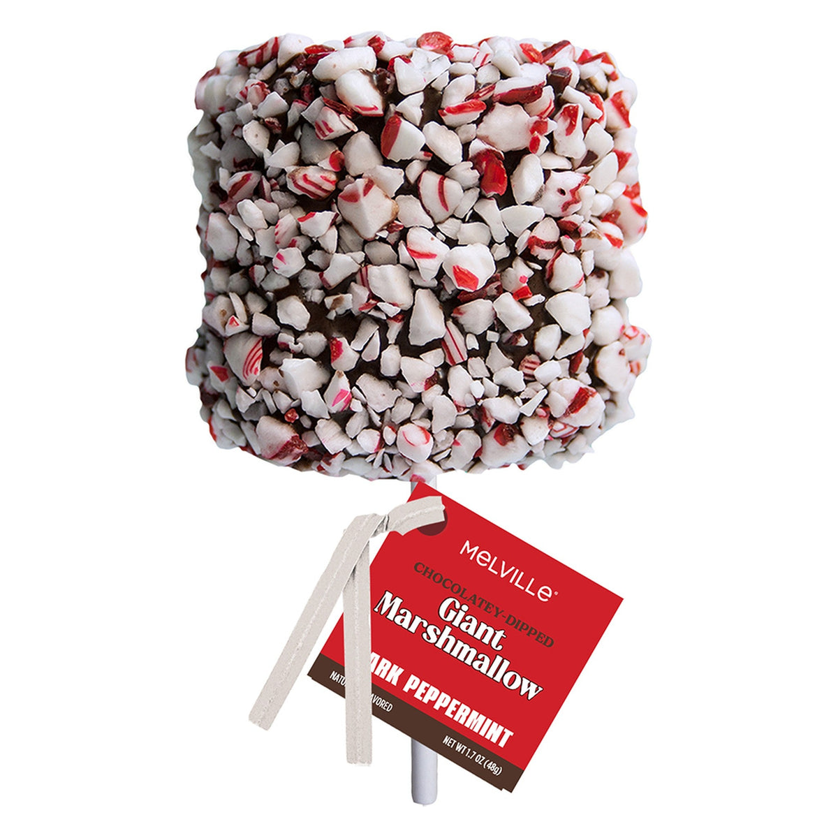 Giant Marshmallow Pops - Peppermint Dark Chocolatey Coating - Bulk