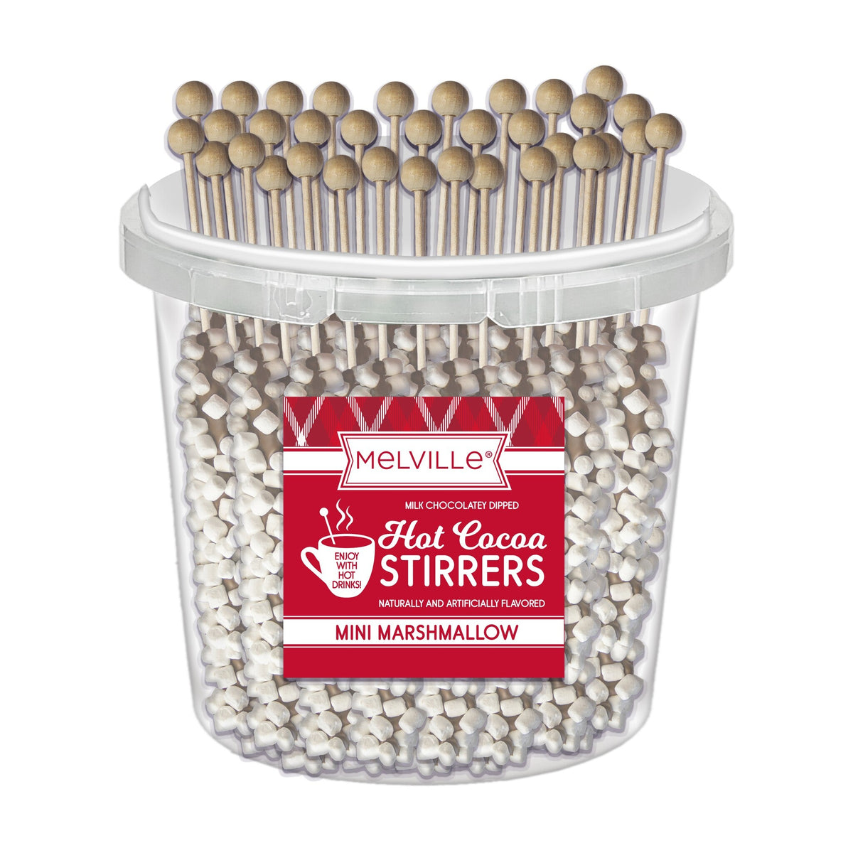 Chocolatey Stirrers 30ct Bucket - Mini Marshmallow Milk Chocolatey