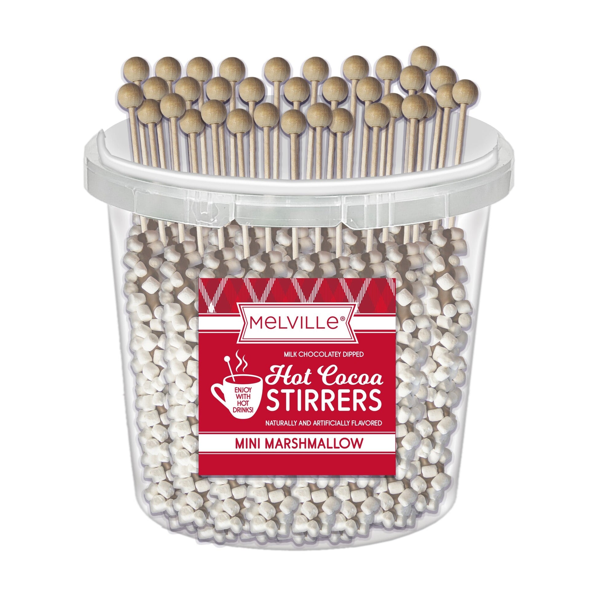 Chocolatey Stirrers 30ct Bucket - Mini Marshmallow Milk Chocolatey