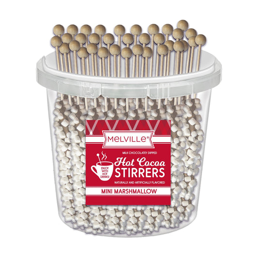 Chocolatey Stirrers 30ct Bucket - Mini Marshmallow Milk Chocolatey