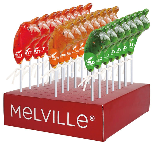Spicy Chili Pepper Lollipops - Display Stand