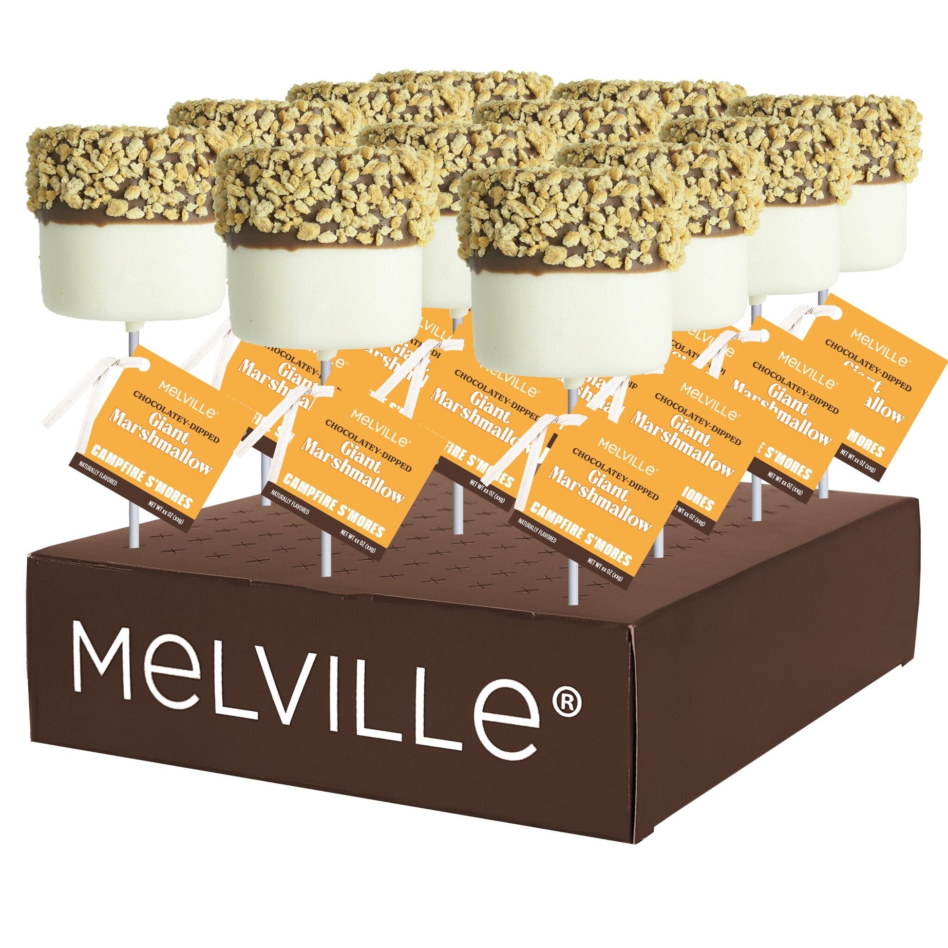 Giant Marshmallow Pops - Graham Cracker S'Mores - Display Stand