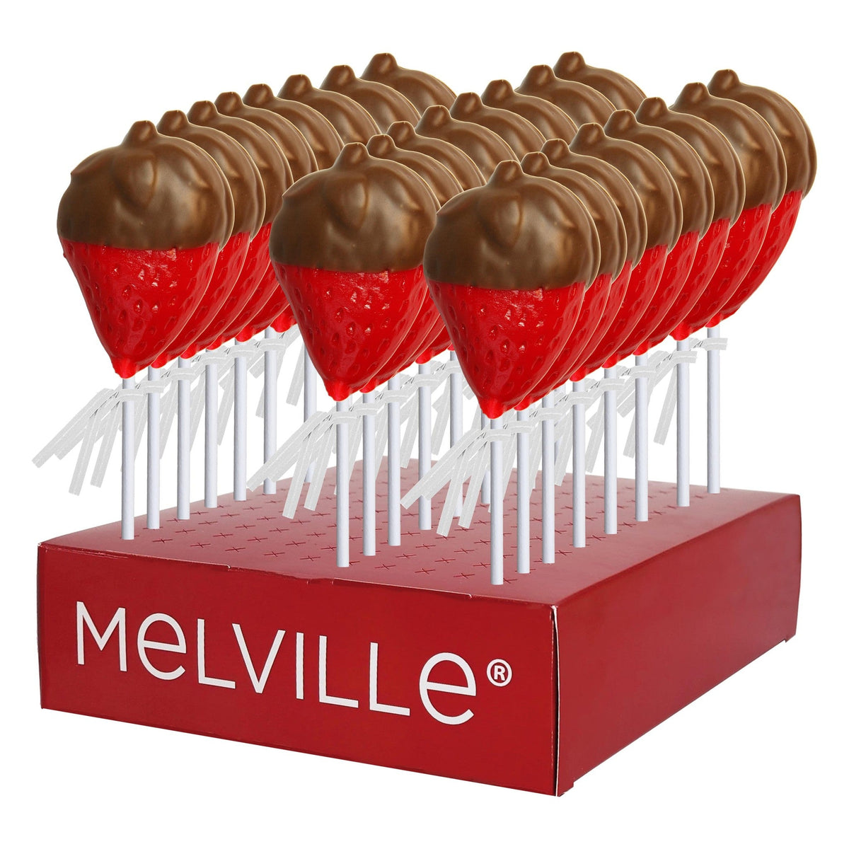 Chocolatey-Dipped Strawberry Lollipops - Display Stand