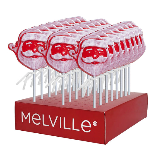 Frosted Santa Face Lollipops - Display Stand