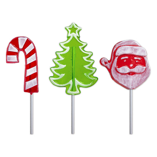 Frosted Holiday Workshop Lollipops - Assorted - Bulk