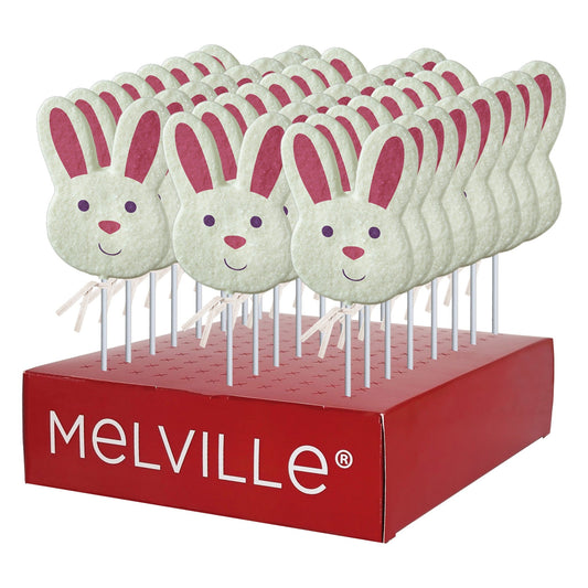Sanded Bunny Face Lollipops - Display Stand