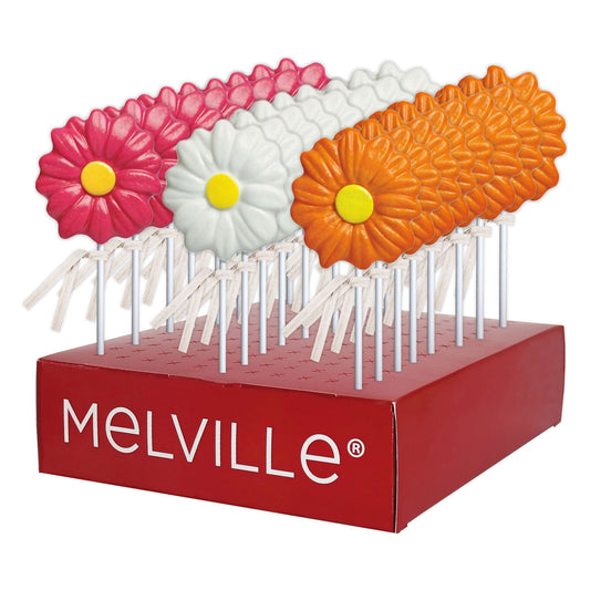 Fancy Daisy Lollipops - Assorted - Display Stand