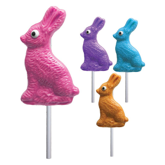Bunny Profile Lollipops - Assorted - Bulk