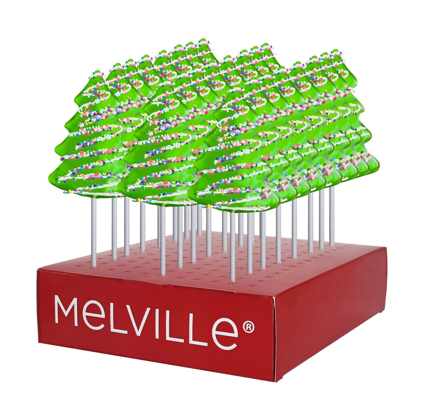Icon Nonpareil Drizzle Tree Lollipops - Display Stand