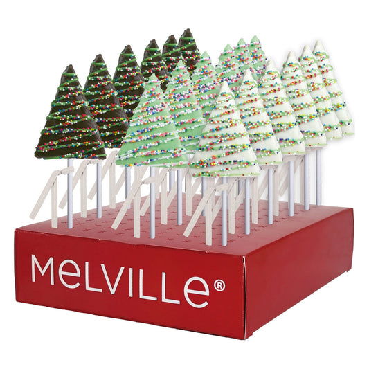 Drizzle Nonpareil Tree Rice Treat Pops - Assorted - Display Stand