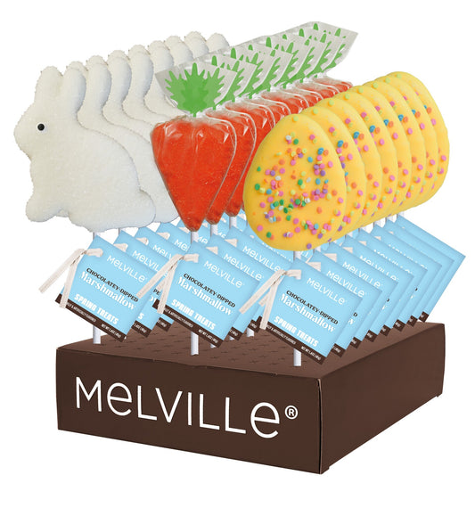 Spring Marshmallow Pops - Assorted - Display Stand