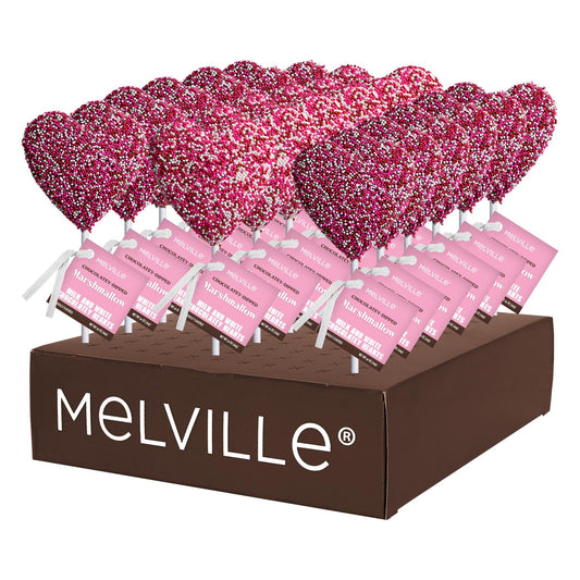 Heart Nonpareils Marshmallow Pops - Display Stand