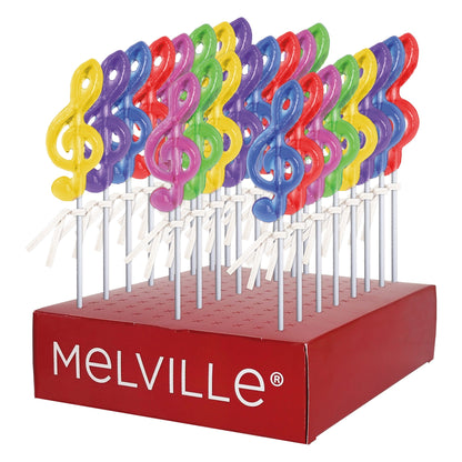G Clef Music Note Lollipops - Assorted - Display Stand