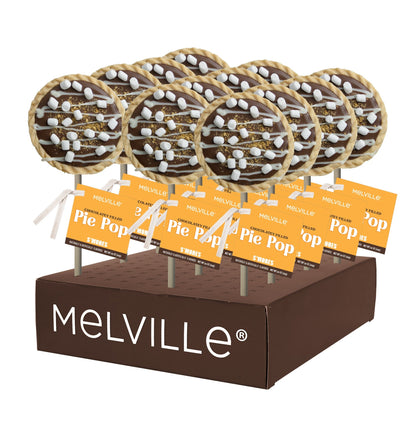 S'more Milk Chocolatey Fudge Pie Pops - Display Stand