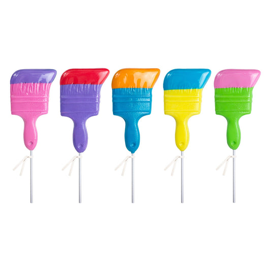 Dipped Paintbrush Lollipops - Assorted - Bulk
