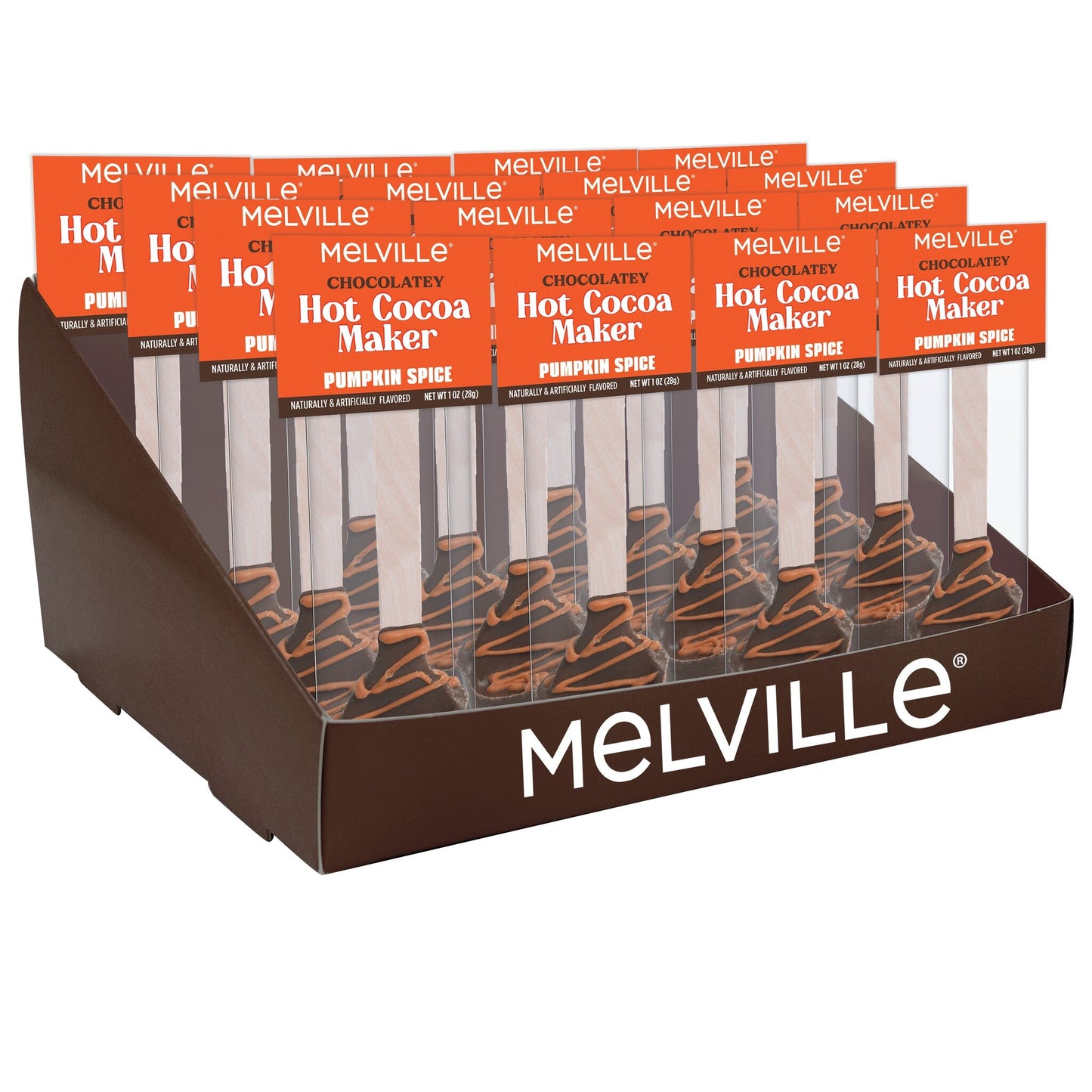 Hot Cocoa Makers 16ct Display Stand - Pumpkin Spice