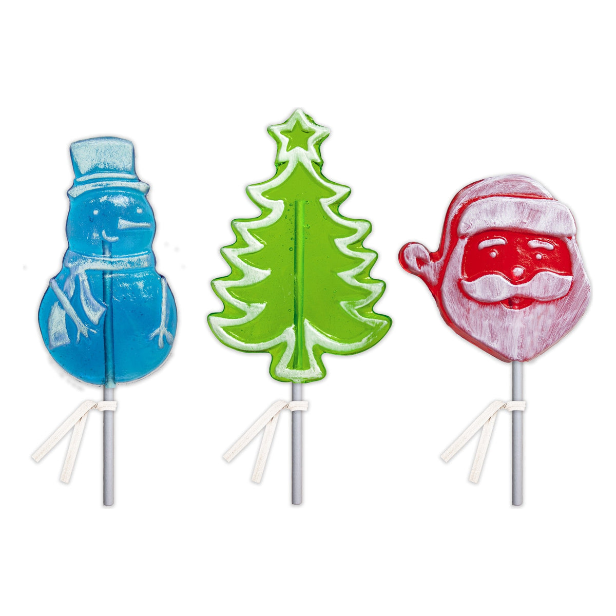 Frosted Holiday Lollipops - Assorted - Bulk
