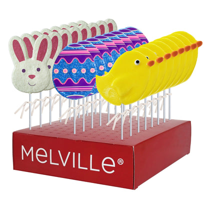 Fancy Easter Lollipops - Assorted - Display Stand