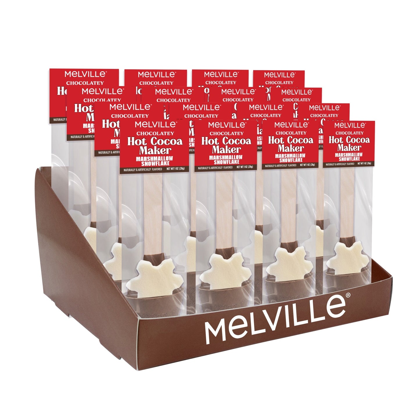 Hot Cocoa Makers 16ct Display Stand - Snowflake Marshmallow