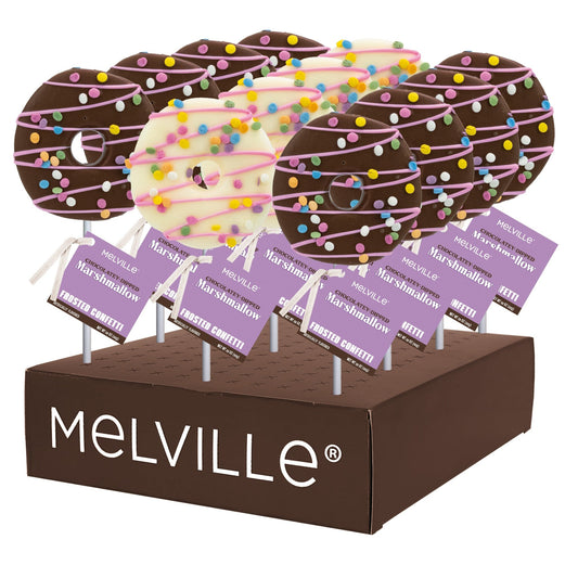 Marshmallow Donut Pops Confetti - Display Stand