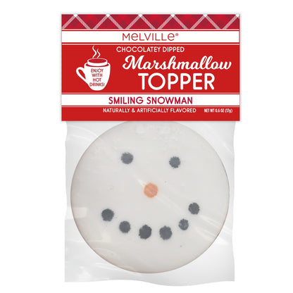 Smiling Snowman Marshmallow Toppers - Gusset Bag