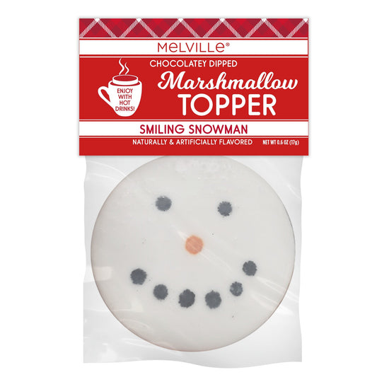 Smiling Snowman Marshmallow Toppers - Gusset Bag