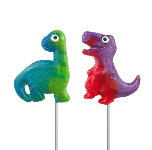 Glitter Swirl Dinosaur Lollipops - Bulk