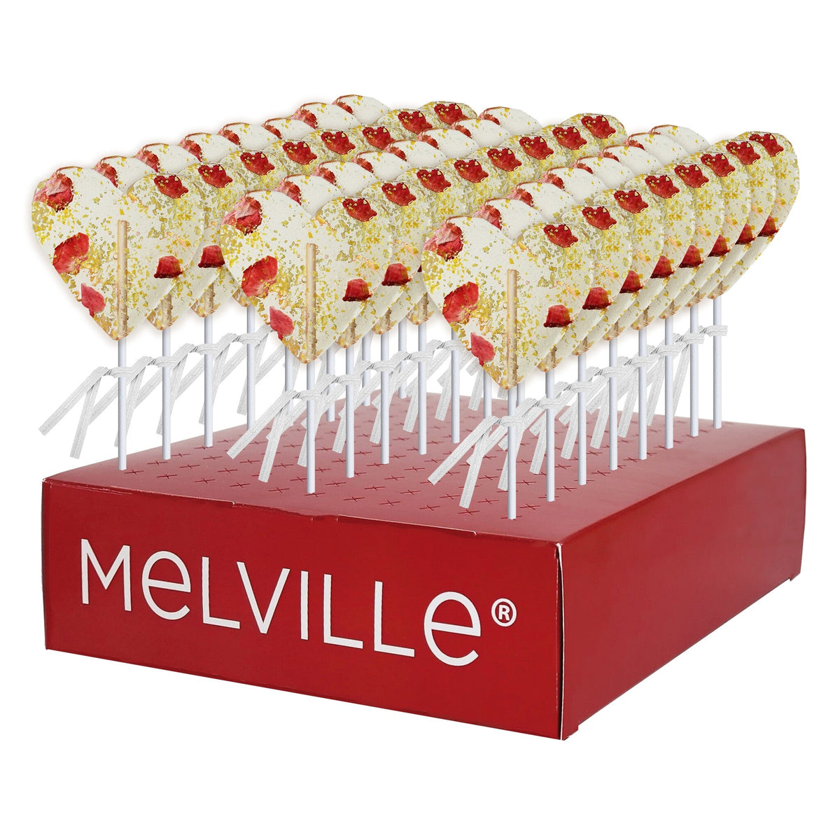Gourmet Cocktail Lollipops - Strawberry Champagne - Display Stand