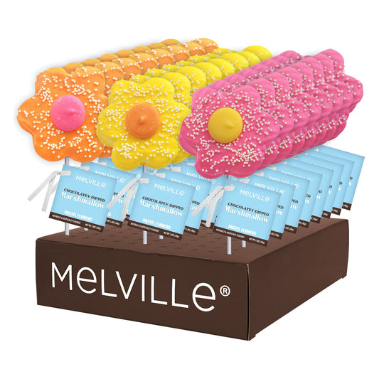 Flower Marshmallow Pops - Assorted - Display Stand