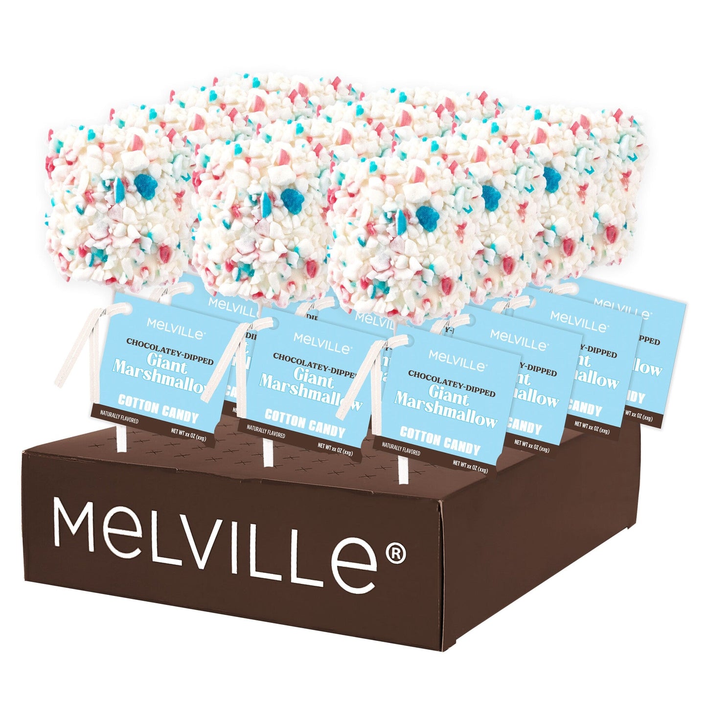 Giant Marshmallow Pops Cotton Candy - Display Stand