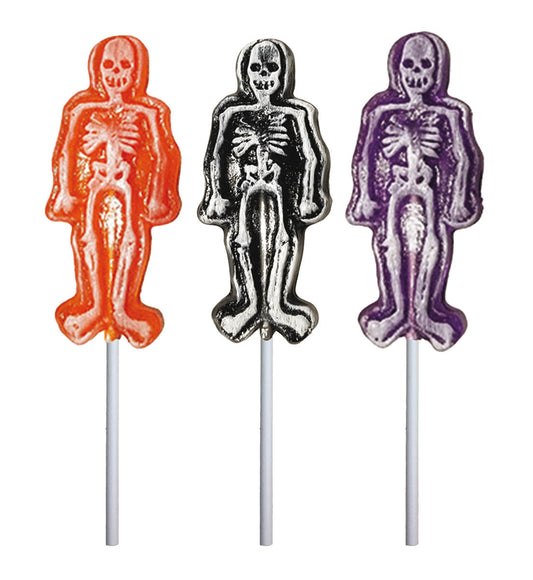 Frosted Skeleton Lollipops - Assorted 2