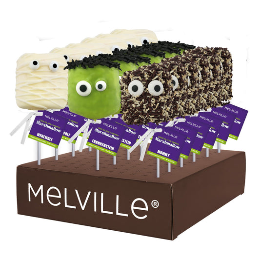 Giant Marshmallow Pops Assorted Halloween Creatures - Display Stand