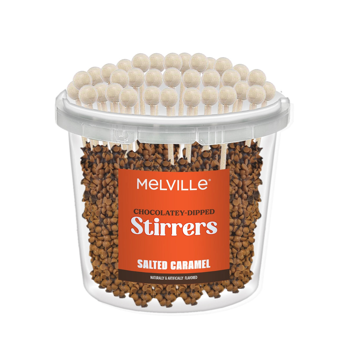 Chocolatey Stirrers 30ct Bucket - Salted Caramel Dark Chocolatey